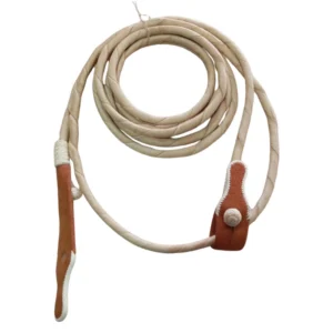 Lazo torcido beige ojal cuero