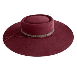 sombrero color burdeo 56 cm
