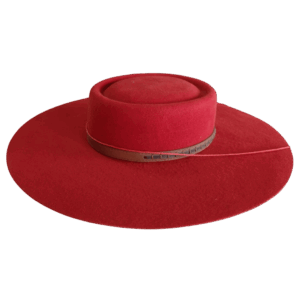 sombrero dama rojo
